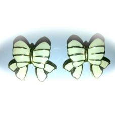White Bow Earrings